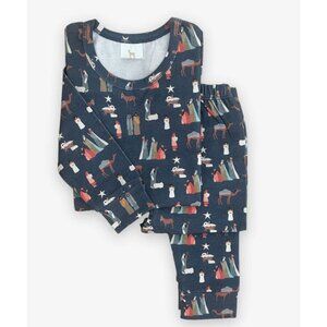 Velvet Fawn Size 5 Modal Long Sleeve Pajama Set Silent Night Nativity Christmas